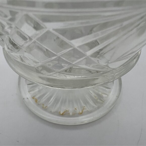 Vintage Hazel Atlas Big Top Peanut Butter Sherbet Glasses Set Of 2 Pressed Glass - Picture 6 of 6